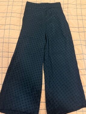 Madewell Wide-Leg Black Polka Dot Pants - Size XS